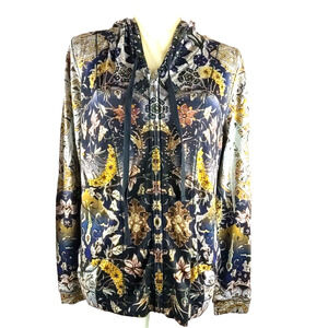 One World Live And Let Live Women's Size M Full Zip Hoodie Black Gold